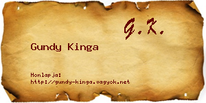 Gundy Kinga névjegykártya